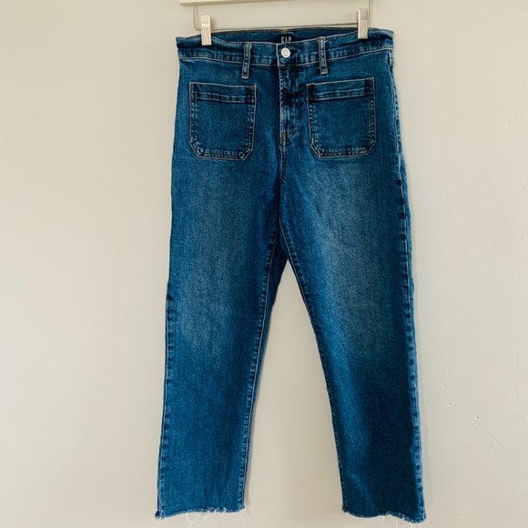 GAP Cheeky Straight High Waist Cropped Jeans